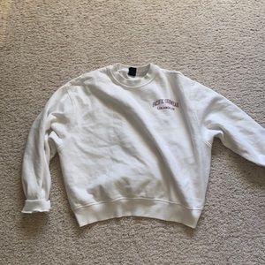 white pacific sunwear los angles print crewneck sweatshirt